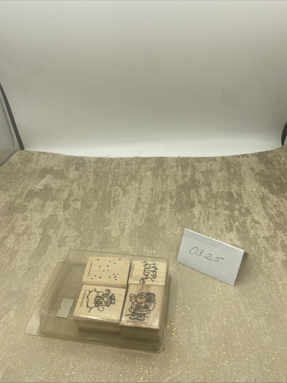 Wood Block Ink Stamps Christmas Santa, Snowman ~~Cards, Scrapbooking Lot of 4